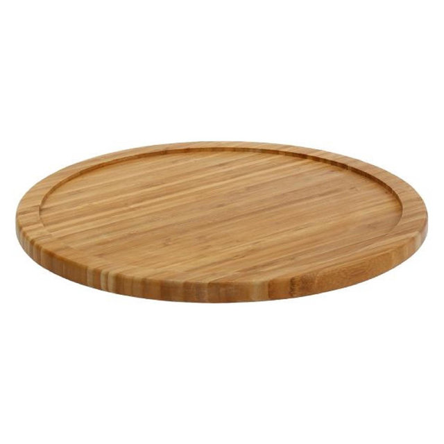 YBM Home 14 inch Bamboo Wooden Non-Skid Lazy Susan Turntable