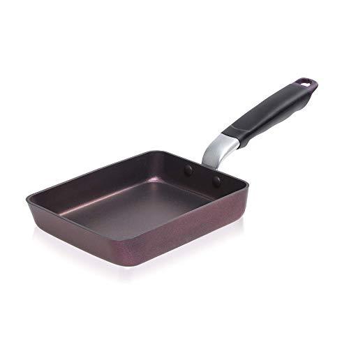 TeChef - Tamagoyaki Japanese Omelette Pan/Egg Pan, Coated with New Safe Teflon Select - Colour Collection/Non-Stick Coating (PFOA Free) / (Aubergine Purple) / Made in Korea (Medium)