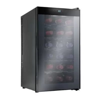 Ivation 18 Bottle Thermoelectric Freestanding Wine Cooler in Black