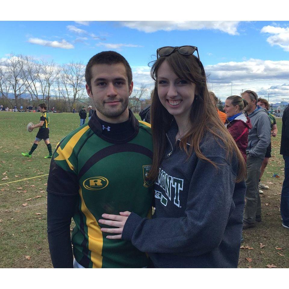 Rugby game, UVM, 2015