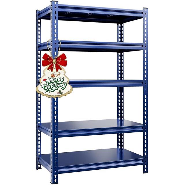 REIBII Garage Shelving Heavy Duty Storage Shelves Loads 1700 LBS, Adjustable Metal Shelving Units and Storage Metal Shelves for Storage Rack Shelf for Garage,Basement 32" W x 17" D x 72" H,Blue