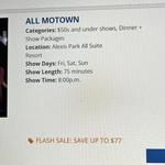 All Motown Music dinner dance