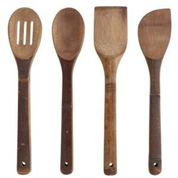 Carbonized Bamboo Essential Cooking Utensils 4 Pack - World Market