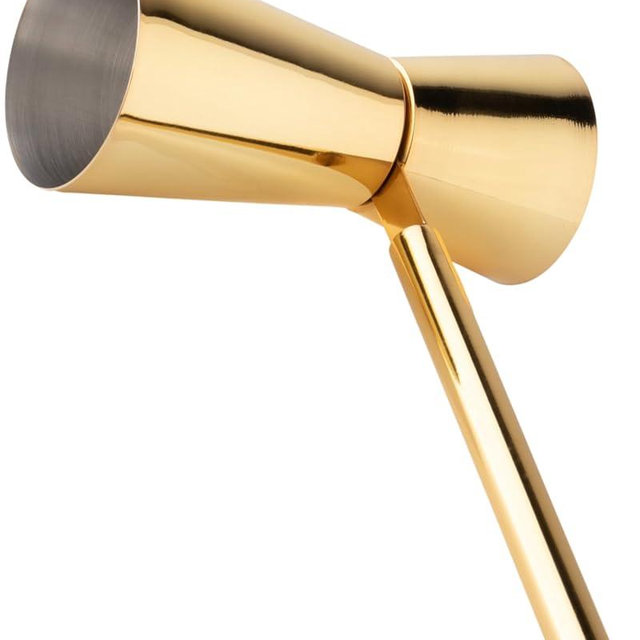 Gold Stainless Steel Cocktail Double Jigger - Professional Bartender Tool, Efficient Sturdy Handle. 30ml/60ml Measure Ideal for Home & Professional Bar Use, Durable & Efficient. 5 Year Guarantee.