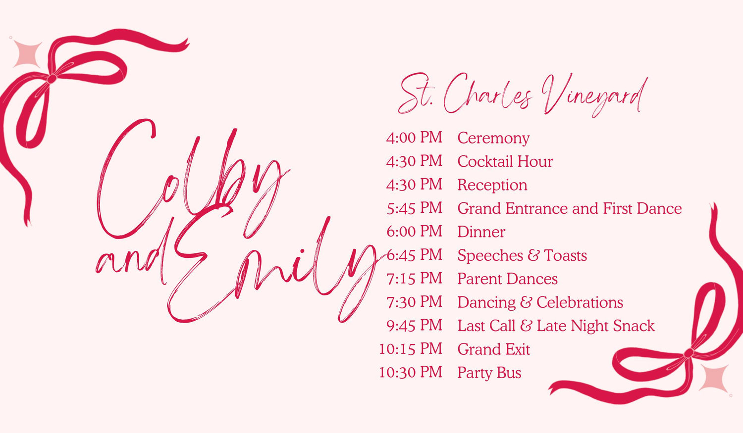 The Wedding Website of Emily Goode and Colby Adair