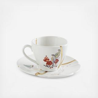 Kintsugi Coffee Cup with Saucer II
