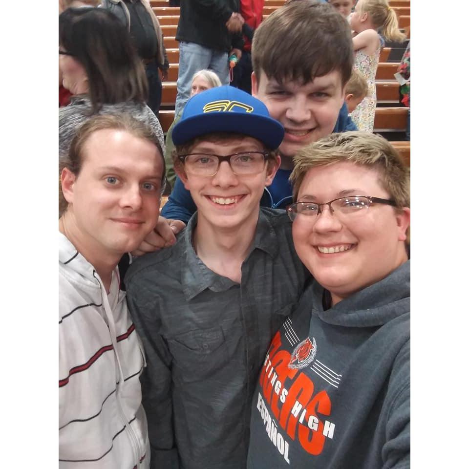Celebrating another big day together as we watched David Michael walk the stage! He was happy to have all three of his brothers there to support him.