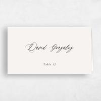 Beige Wedding Place Card - Chapel