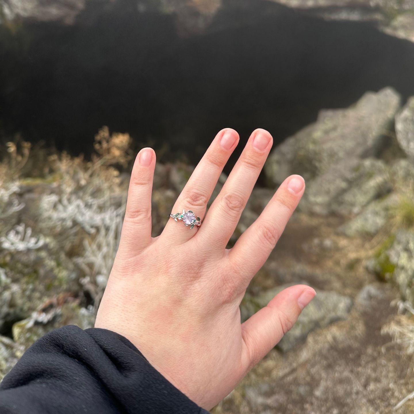 The weather did not cooperate with Jesse's original proposal plan but I said yes at Valentines Cave.