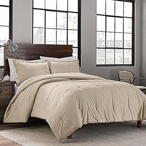 Garment Washed Solid Comforter Set