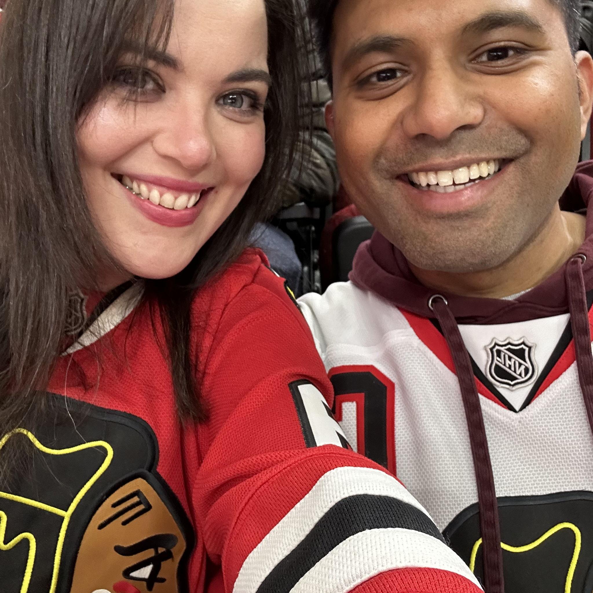 Prath's first Blackhawks game