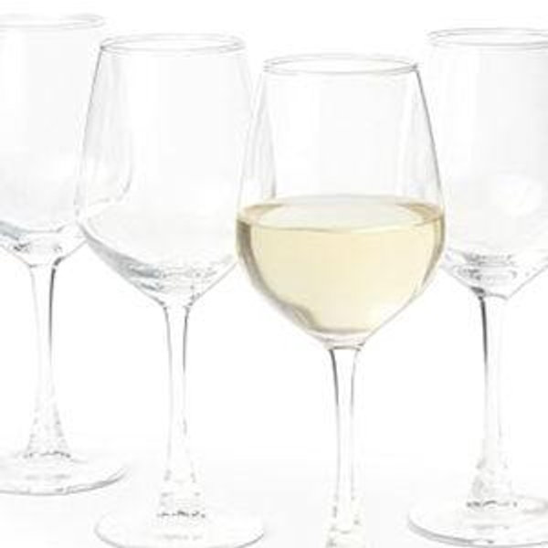 Amazon Basics Stemmed White Wine Glasses
