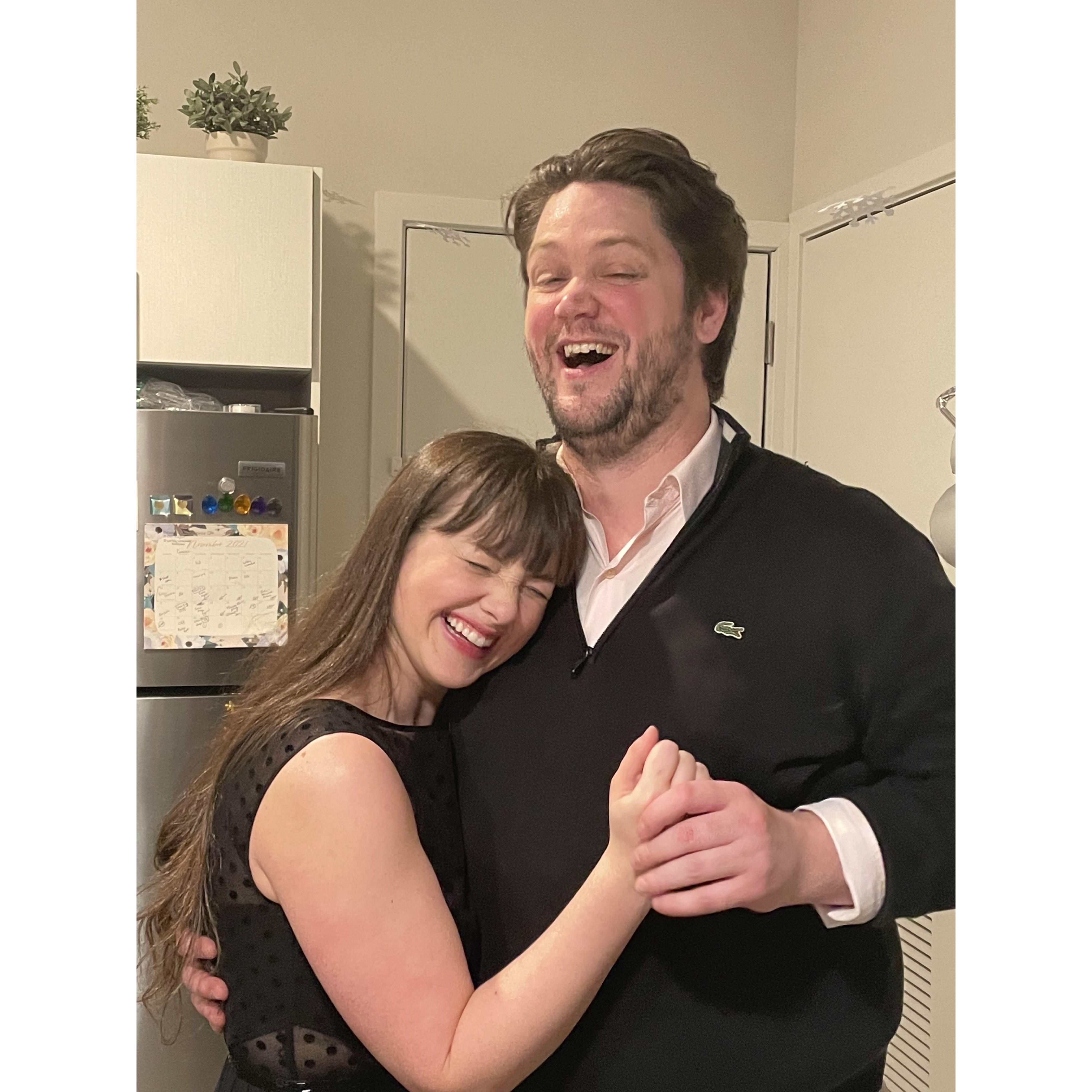 Believe it or not, we were not yet dating when we took this picture.