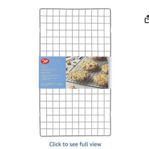 Tala Traditional Chromed Metal Cake Cooling Rack, 46cm x 25cm with a Checkered Design for a Strong and surdy Hold, Perfect for Cooling Baked Goods, Oven Safe to high tempertures, BPA Free