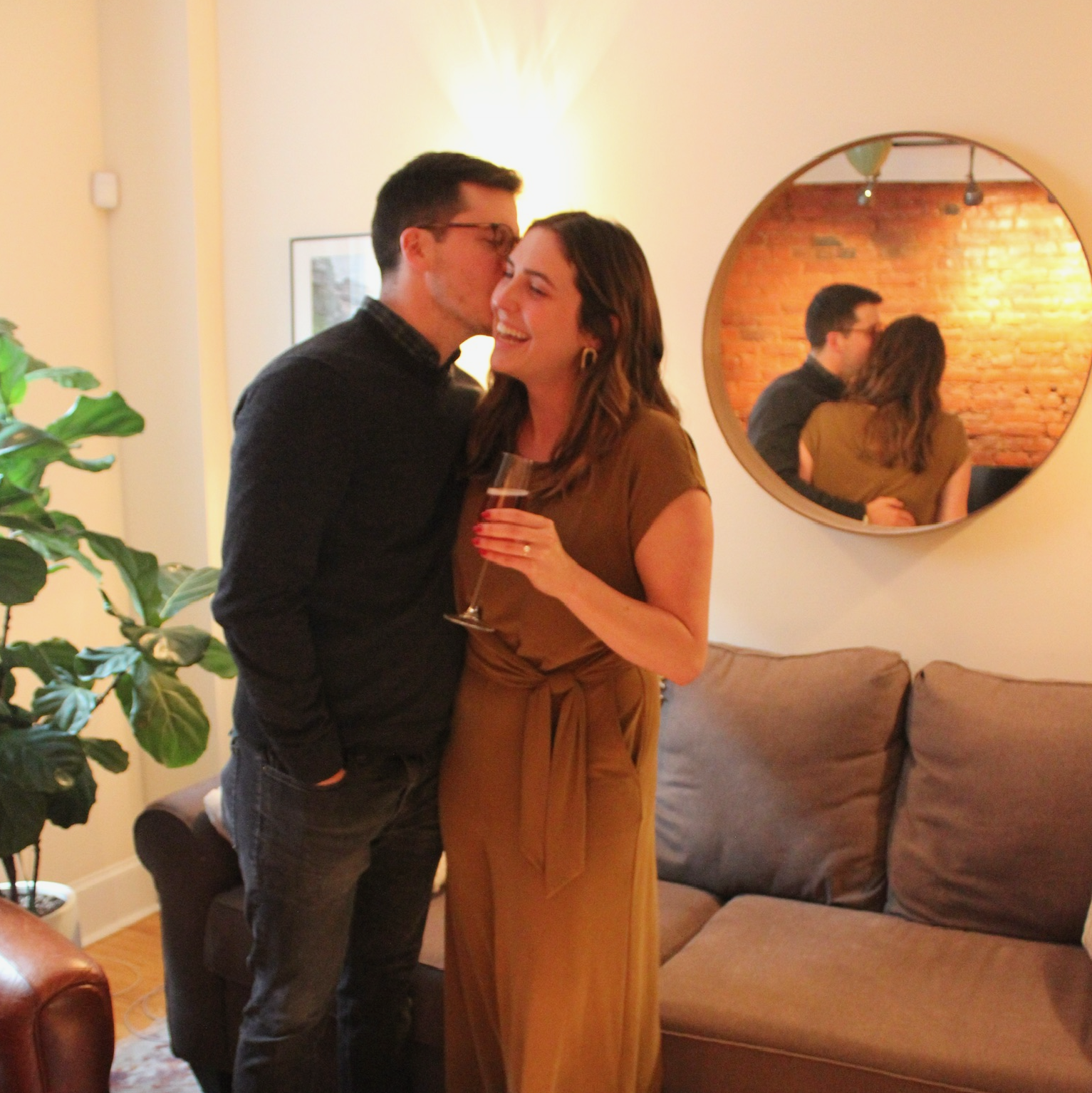 The night of our engagement, March 2022!