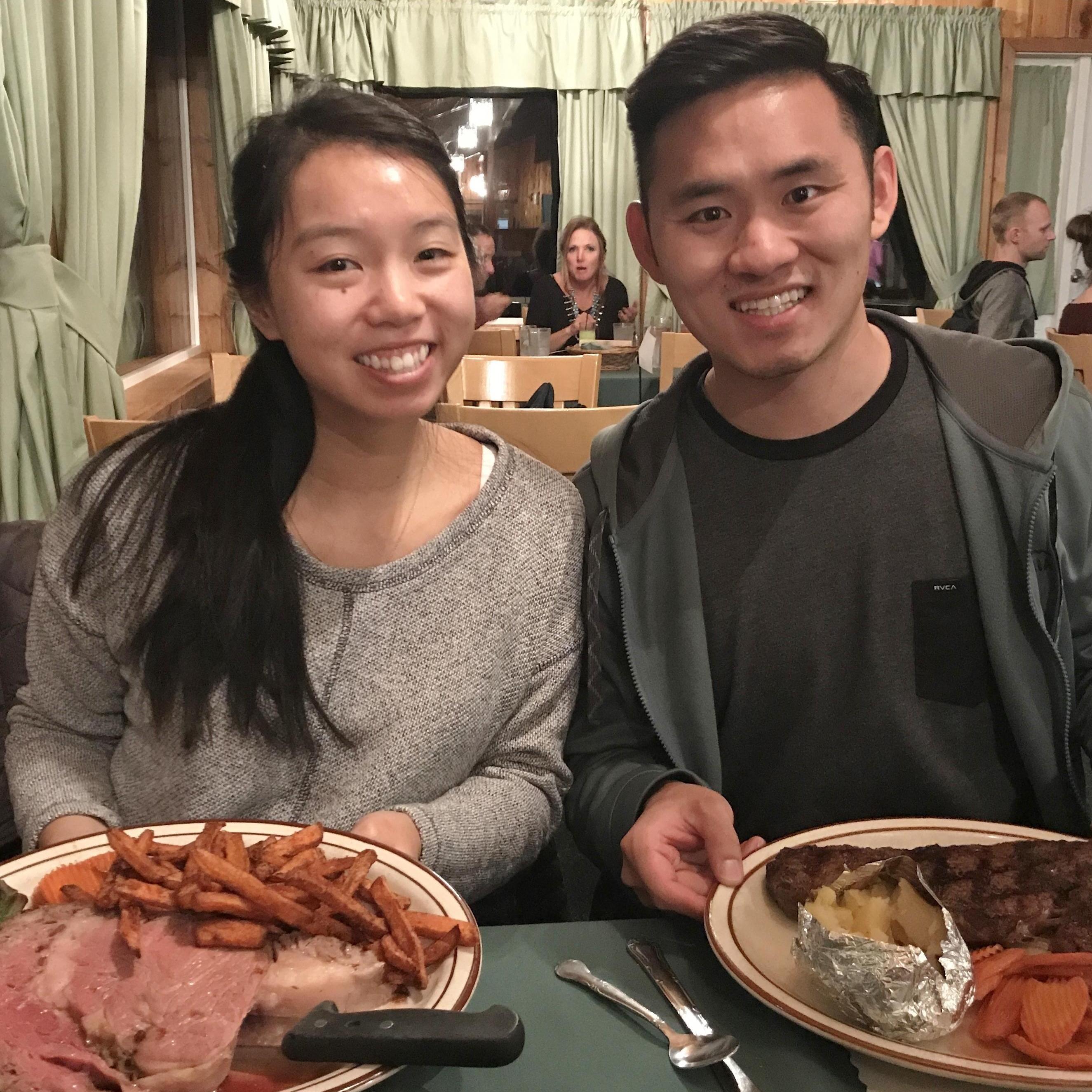 10/2017 - best prime rib/steak ever. 
Cal Pines Lodge, CA