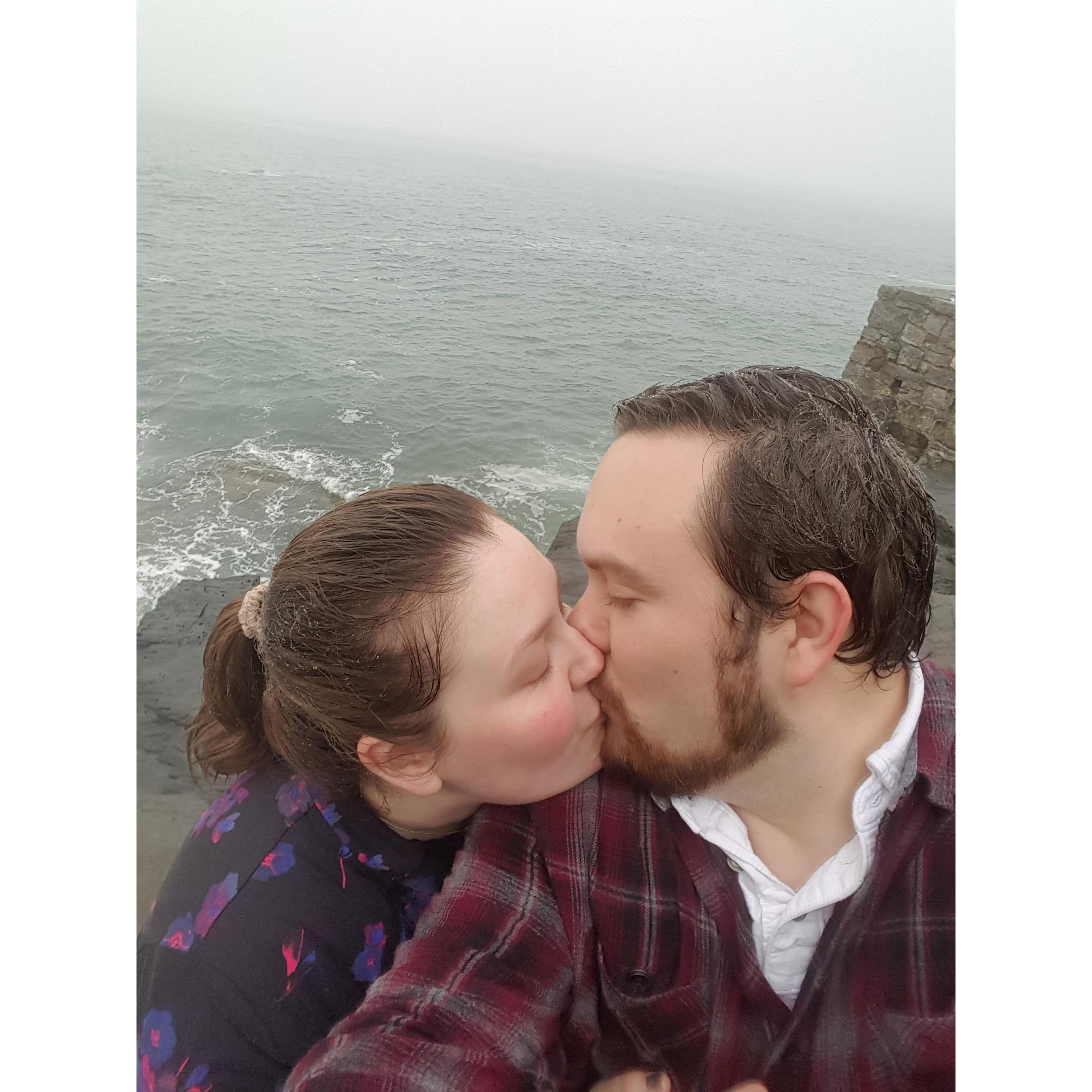 The proposal on a misty oceanside cliff in Newport, RI on our 2 year anniversary.

April 14th, 2019