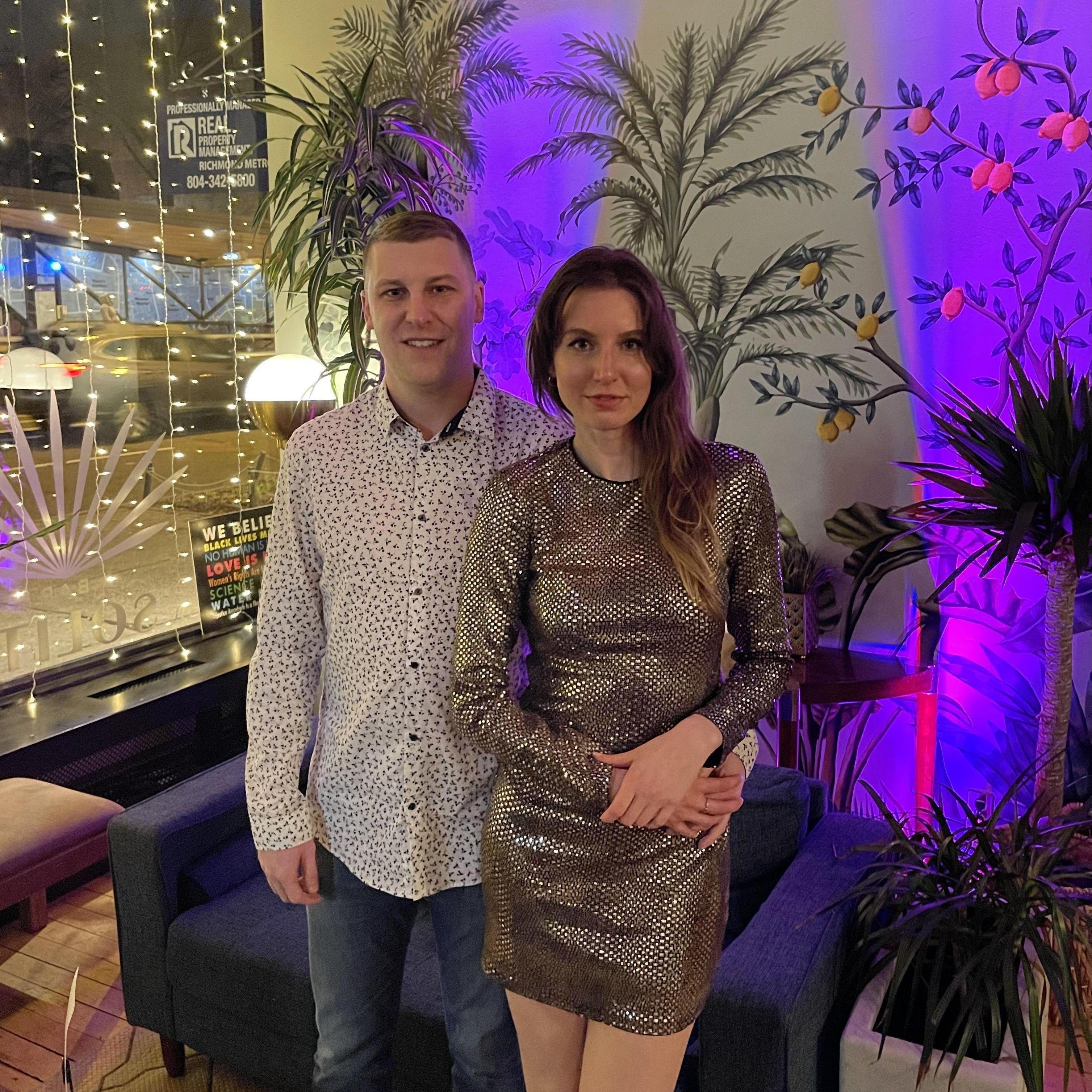 Our first nice dinner together on Valentines Day 2022