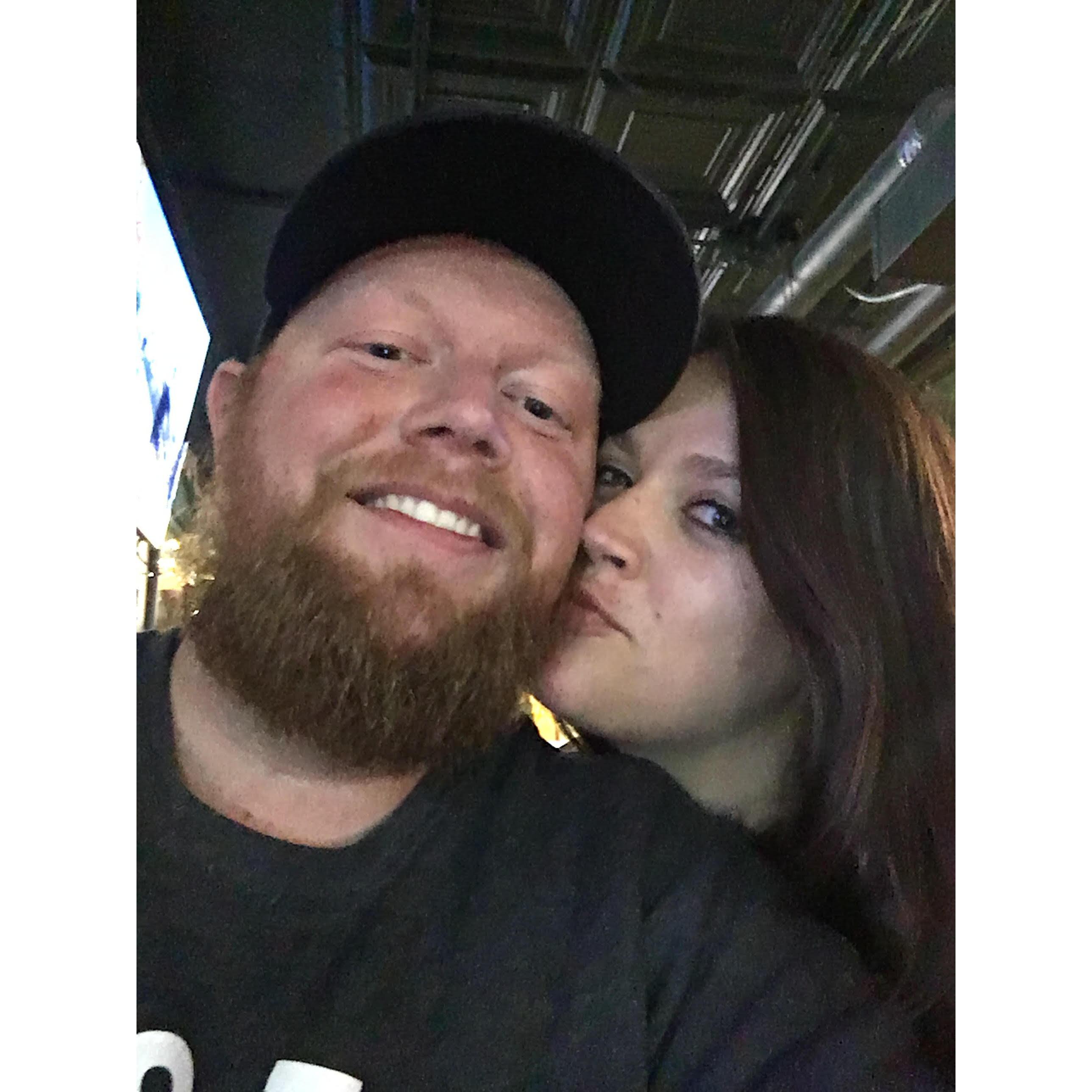 The day we started dating - March 13, 2018 - at Finley Dunne's in Chicago, Illinois.