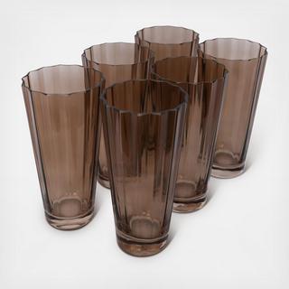 Estelle Sunday High Ball Glass, Set of 6