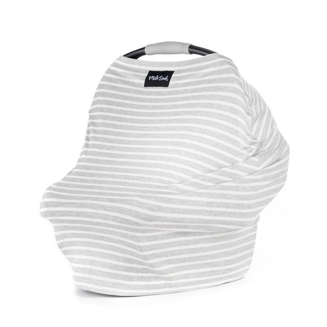 Milk Snob Nursing Cover/Baby Car Seat Canopy - Heather Stripe