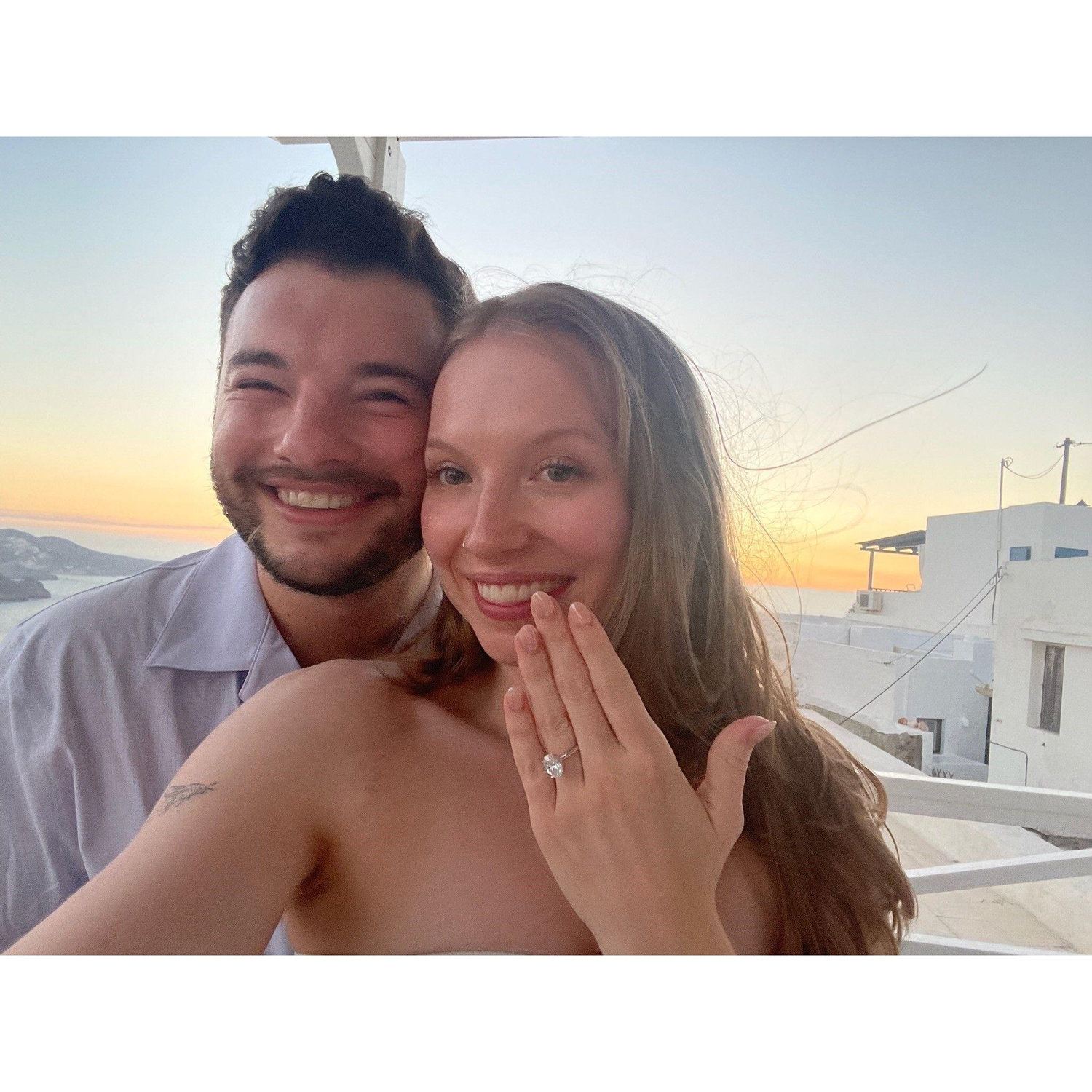Just moments after Mitchell proposed. This is true love captured in real time!