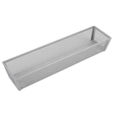 .ORG Powder-Coated 3-Inch x 12-Inch Mesh Drawer Organizer in Silver
