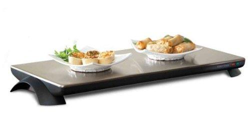 Salton TWT-40 Silhouette 1000-Watt Cordless Classic Stainless-Steel Warming Tray, 4 Plate