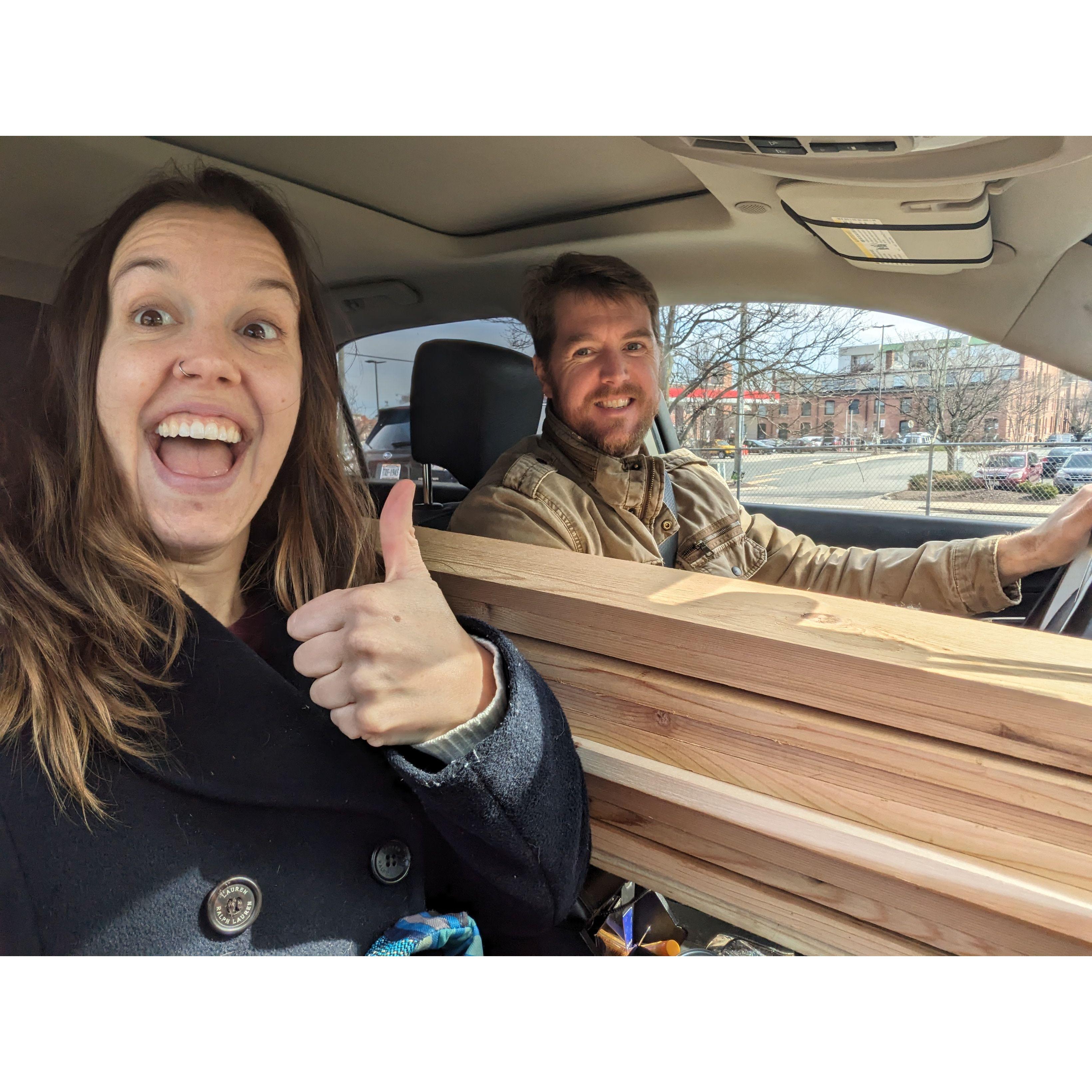 Spring 2024 ushered in the building of raised garden beds!