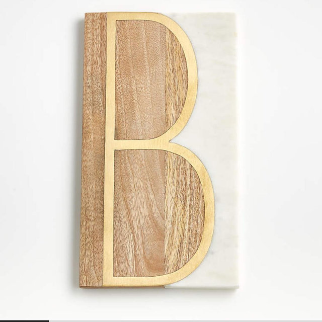"B" Monogrammed Serving Board