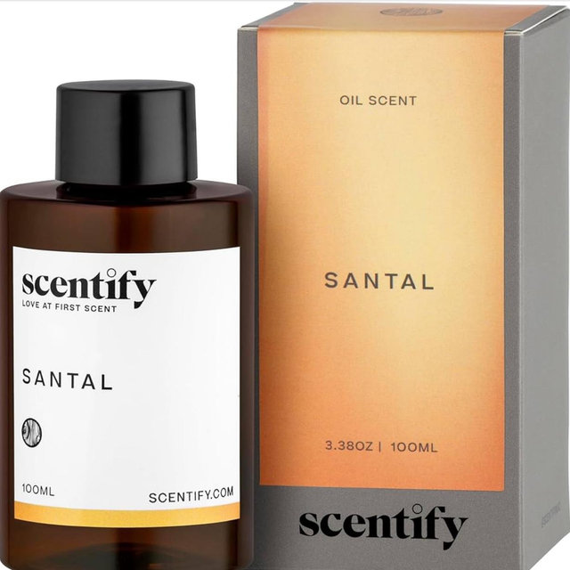 Scentify Santal Aroma Oil Refill Scent for Oil Diffusers - Iris, Amber, Sandalwood, Cedar Scents - Luxurious Relaxing Aromatherapy Diffuser Fragrance 100ml, 3.38 oz