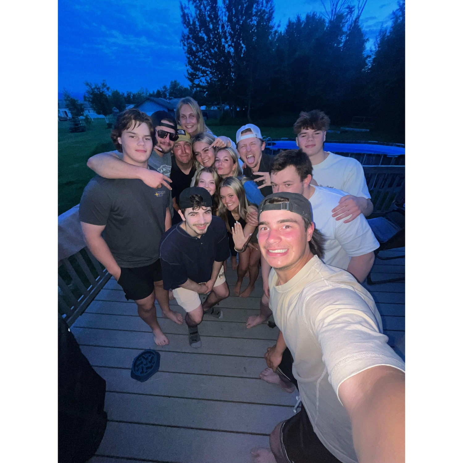 Celebration with all our friends the night we got engaged!