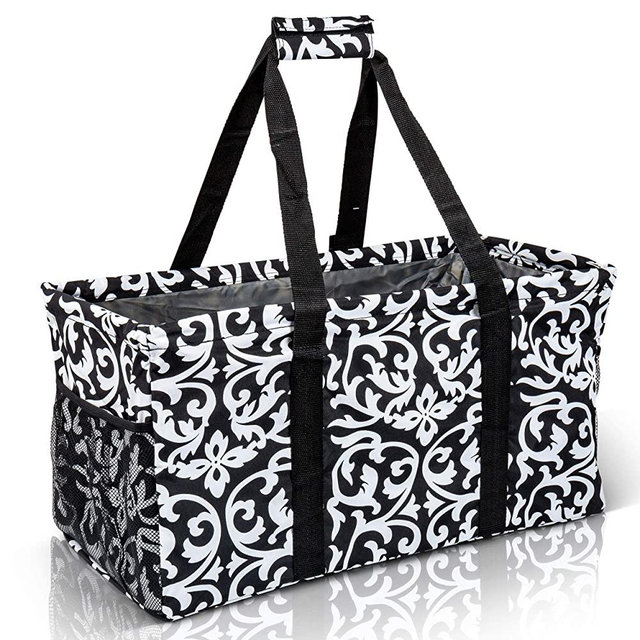 Extra Large Utility Tote Bag - Oversized Collapsible Pool Beach Canvas Basket