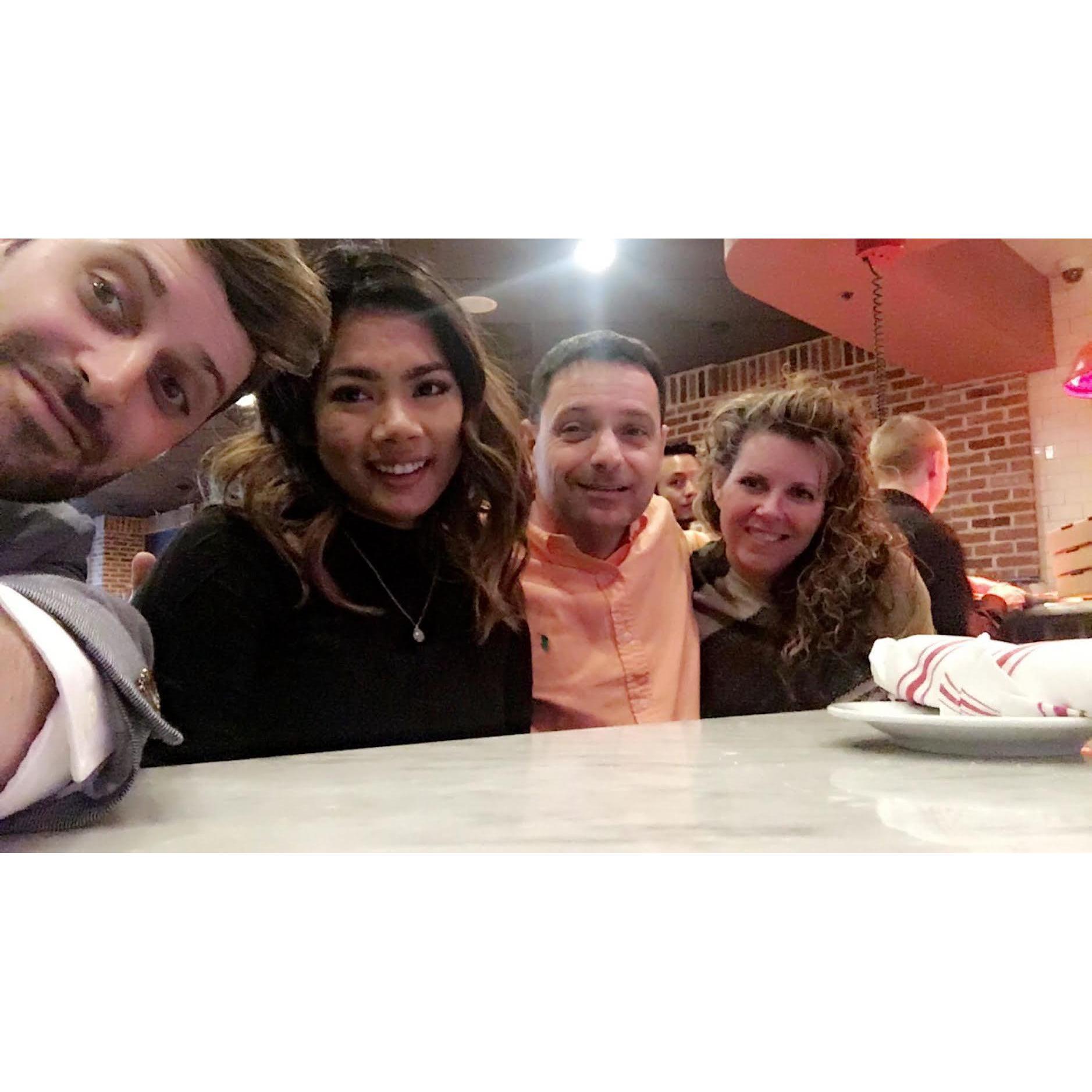 October, 2016: at Ciao, our favorite restaurant