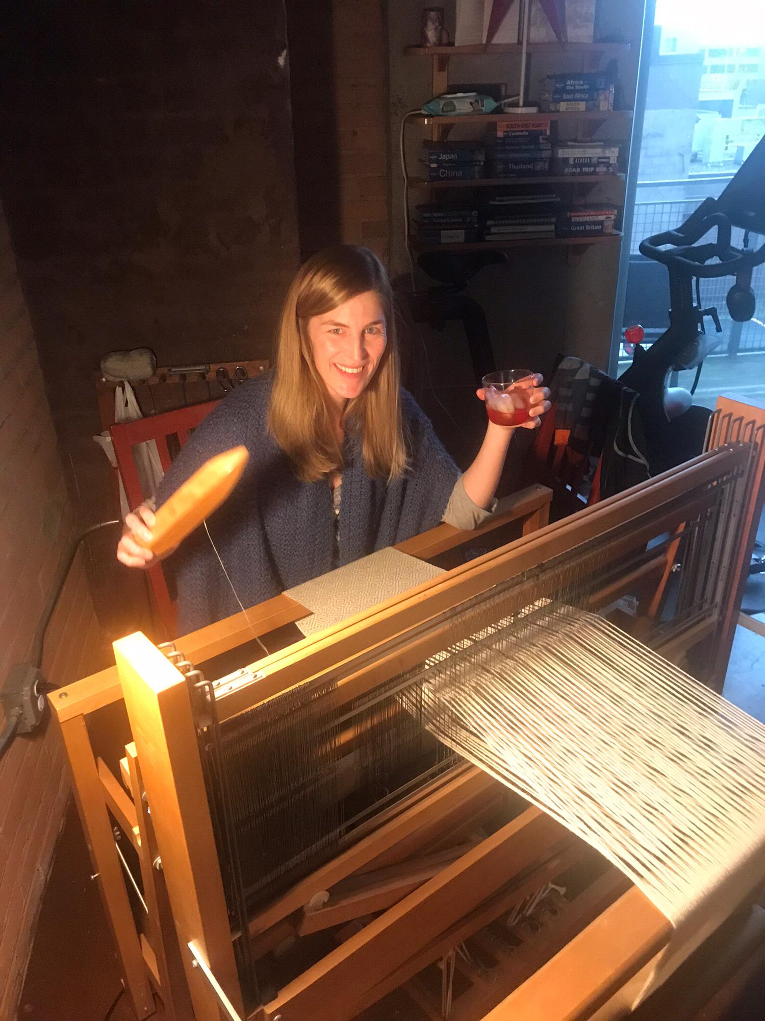 Alison keeps Robin's old loom in her Detroit apartment and averages 1 project every 2-3 years : )