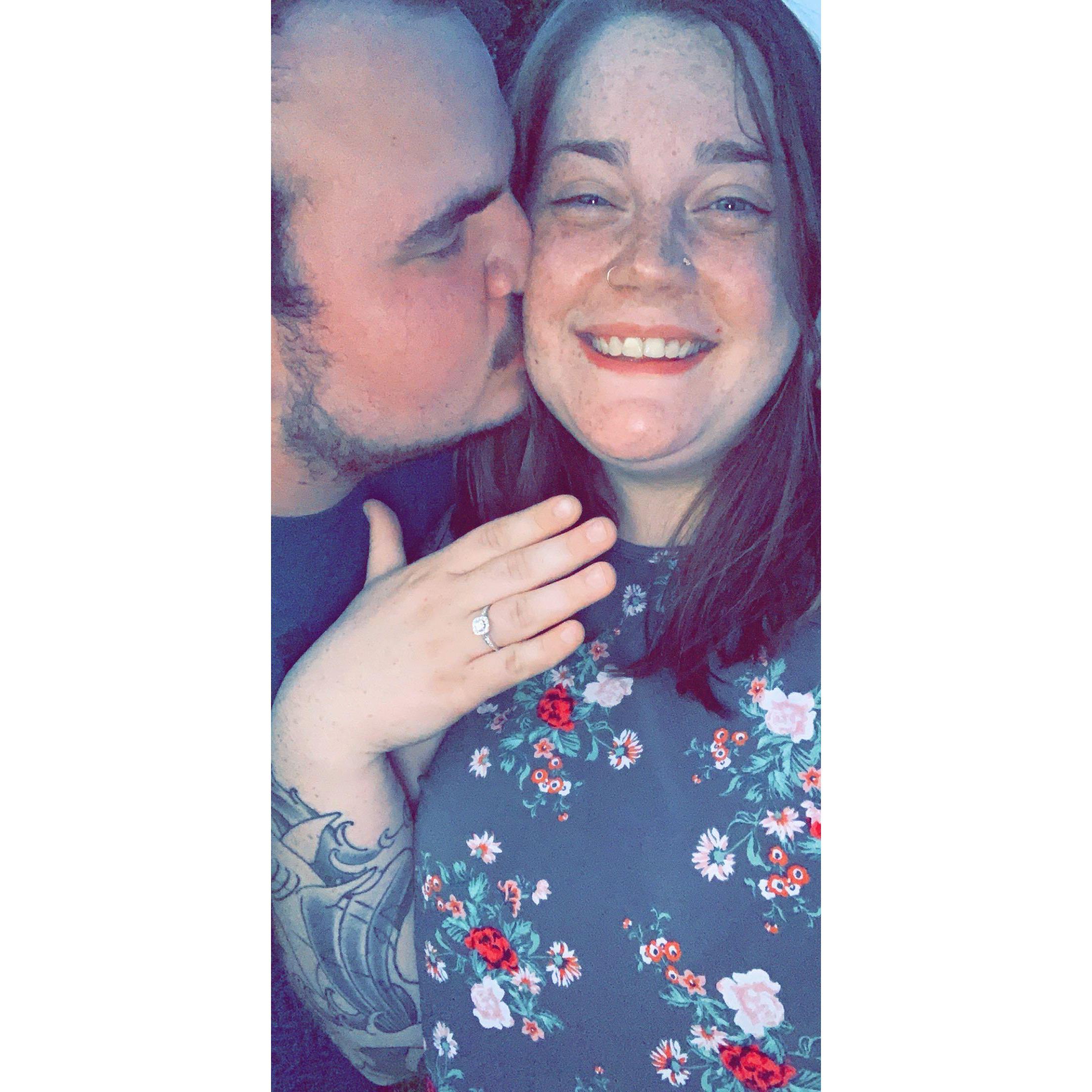 Then finally popped the question!