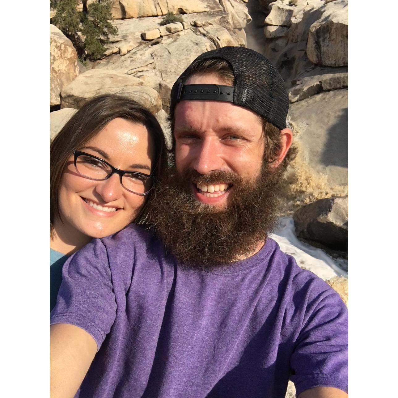 This picture was taken in Indian Cove, right after my graduation from UCR. Kyle took me for a hike, and asked me to be his girlfriend. I of course said yes. Look at that smile.