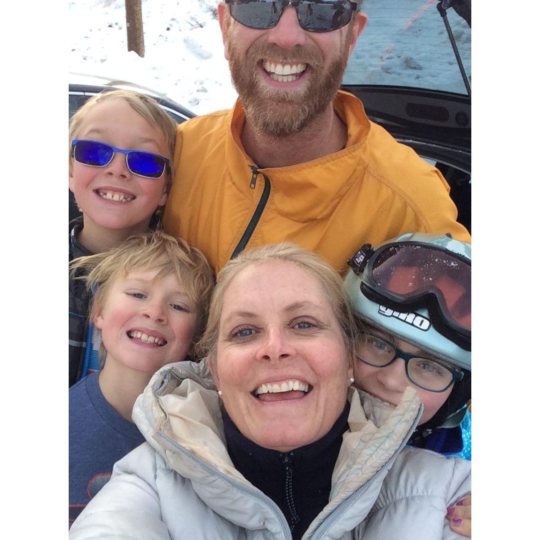 2016, a fun snowboarding trip with Ed and the Boys and Molly and Laura