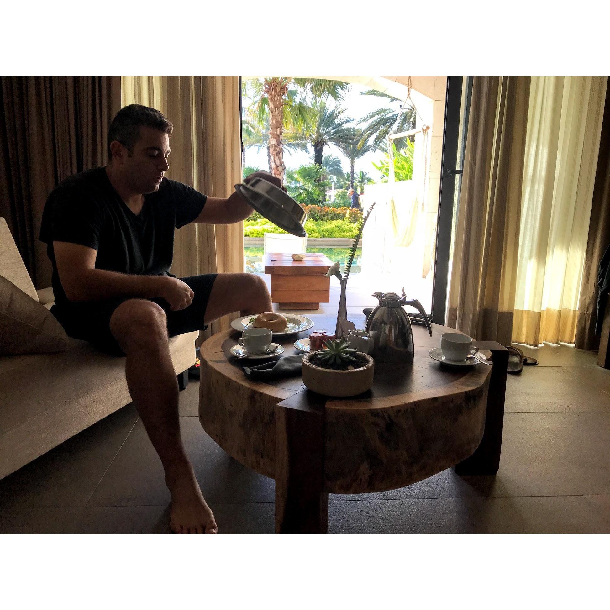 Resort Life - There are several restaurant options (sadly forgot to take pictures) but there is always 24 hour room service! Danny approved :)