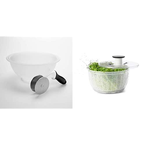 OXO Good Grips Salad Chopper & Bowl, 12.5 x 5.5 x 12.5 inches, White & Good Grips Salad Spinner, Large