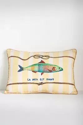 Nathalie Lete By the Sea Printed Indoor/Outdoor Pillow
