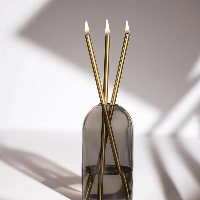 Everlasting Candle Co. - Sunset Collection (Gold Candlesticks / Storm Vase)