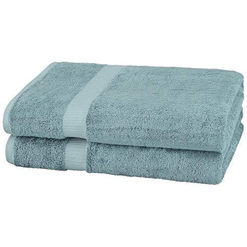 Pinzon Organic Cotton Bath Sheet Towel, Set of 2, Spa Blue