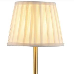 KDG Portables Cordless Table Lamp, Fabric Shade Desk Lamp (Bronze and Beige)