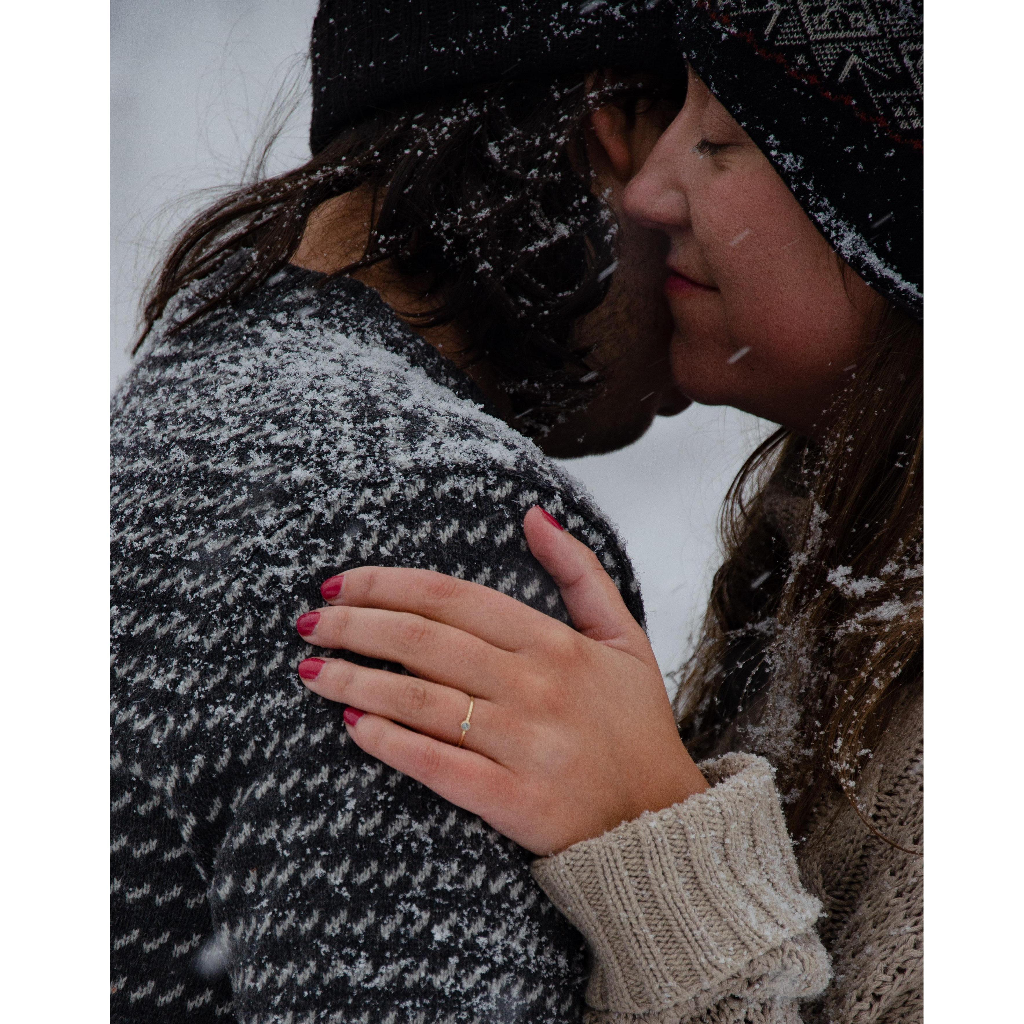 Cool shot of Megan's wedding ring!