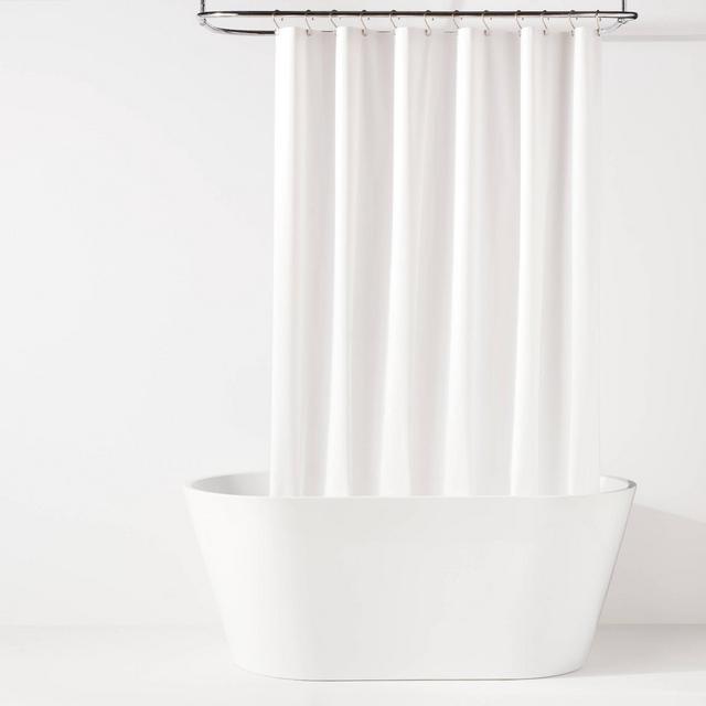 70"x71" Lightweight Color Shower Liner White - Room Essentials™