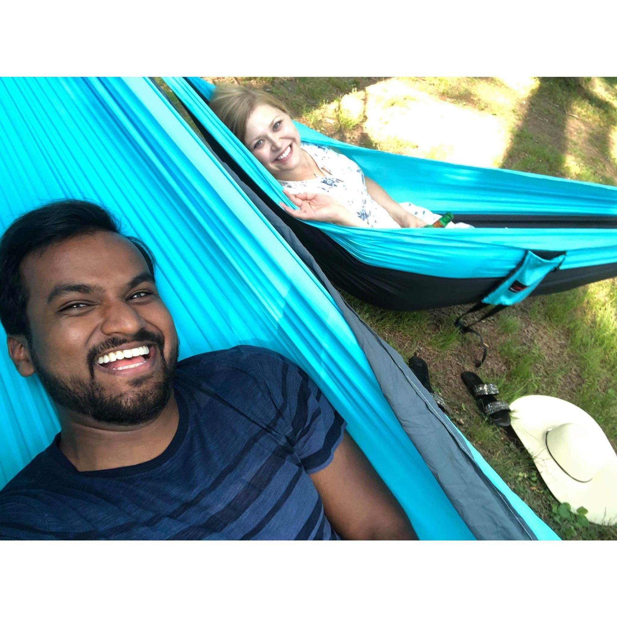 Our favorite activity this summer was going to Johnson Park to hammock together!