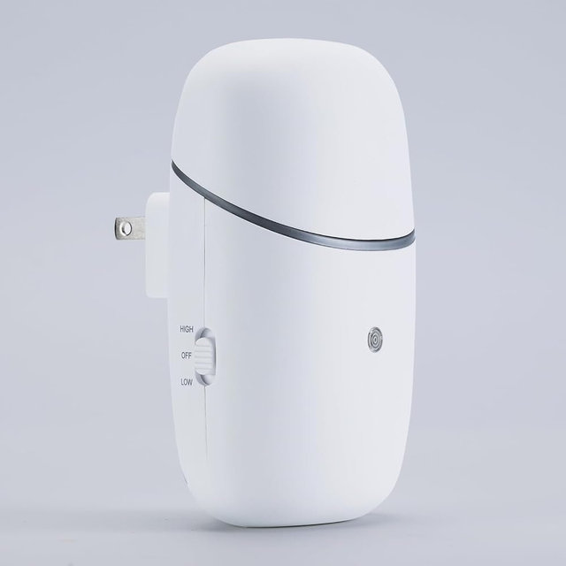 Plug in Diffuser for Essential Oils - Waterless Essential Oil Diffuser,Compatible with 10ml of 100% Pure Essential Oil，No Water Needed,12-Hour Intermittent Dry Mist, Equipped with a Night Light.