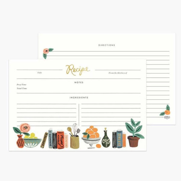 RECIPE CARDS-KITCHEN SHELF
