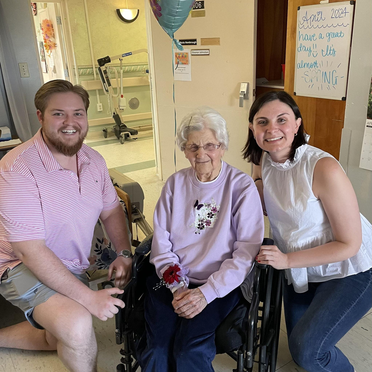 Chip meeting one of my favorite people, Grandma Marie. We were celebrating her birthday.